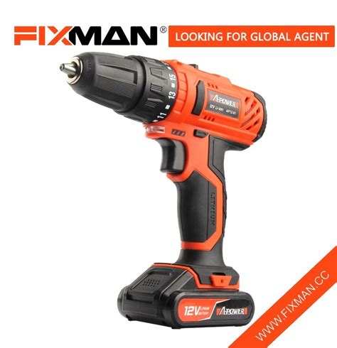 Fixman Power Drill Tool 12V Cordless Lithium Power Drill Battery ...