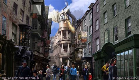 Harry Potter Universal Studios Gringotts And Diagon Alley Canvas Print ...