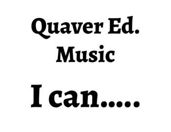 Quaver Ed. Music I can statements by Flamazing Music and Google | TPT