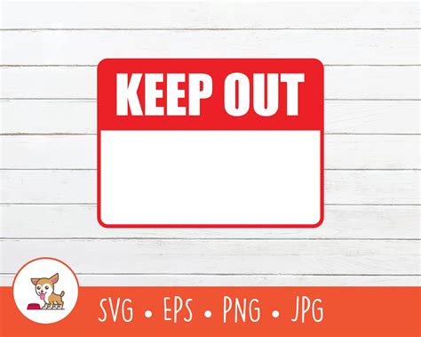 Keep Out SVG, Vector Keep Out Sign Clipart, Blank Keep Out Sign Cut ...