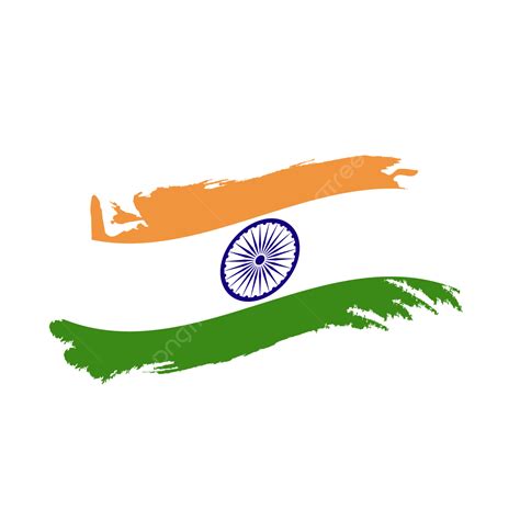 India Flag With Waving Brush Stroke Clipart Hd Images, India Flag Art, India Flag Brush, India ...