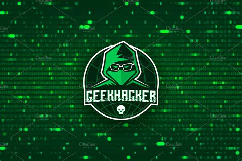 Geek Hacker logo template | Creative Logo Templates ~ Creative Market