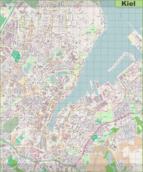 Large detailed map of Kiel - Ontheworldmap.com