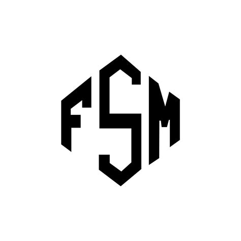 FSM letter logo design with polygon shape. FSM polygon and cube shape ...