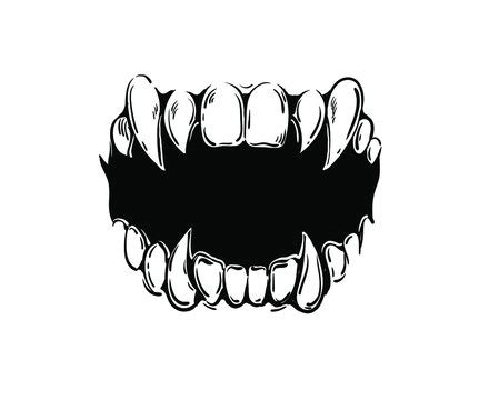 Vampire Teeth Drawing