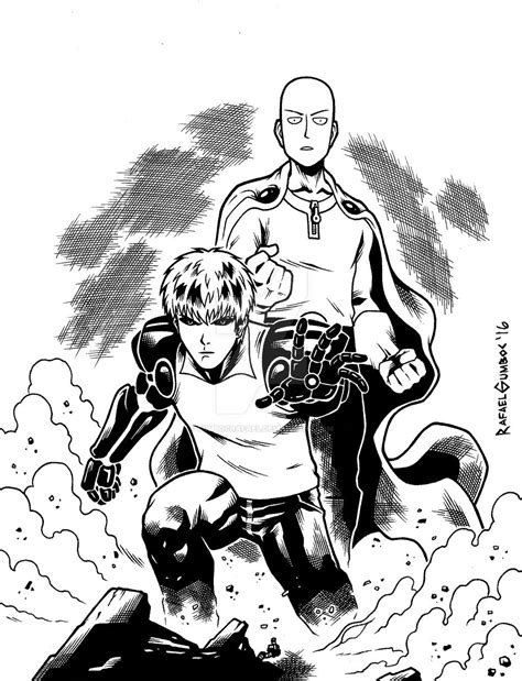 Saitama and Genos by GumbocRafael on DeviantArt