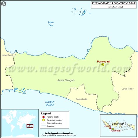 Where is Purwodadi | Location of Purwodadi in Indonesia Map