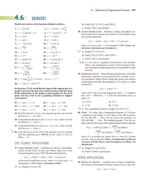 Solved 4.6 Derivatives of Trigonometric Functions 253 4.6 | Chegg.com