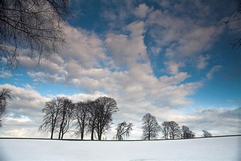 Winter sceneries in Denmark with a field covered by snow Photograph by Jean Schweitzer