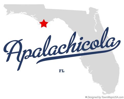 Map of Apalachicola, FL, Florida