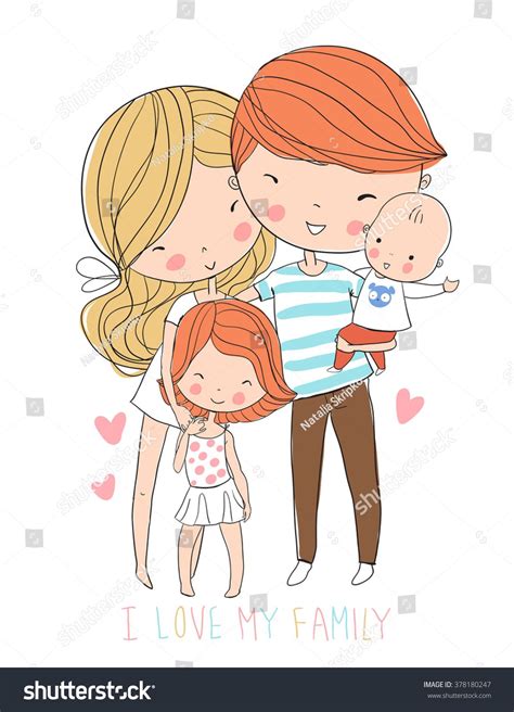 Happy family | Family drawing, Family sketch, Cartoon sketches