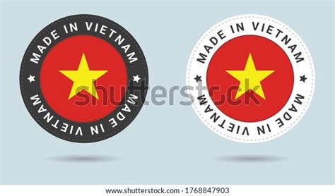 Set Two Vietnamese Stickers Made Vietnam Stock Vector (Royalty Free) 1768847903 | Shutterstock