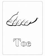 Toes Coloring Page sketch template
