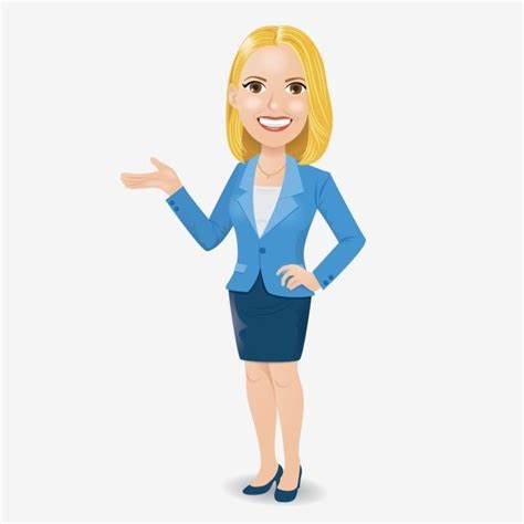 Business Presentation Clipart Hd PNG, Smiling Business Woman Presenting ...