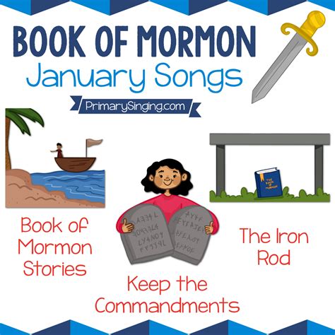 January Book of Mormon Primary Songs List for 2024 Come Follow Me - Primary Singing