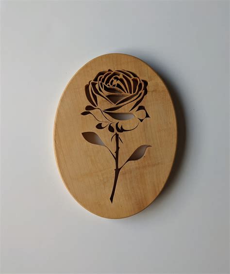 Red Rose Scroll Saw Pattern FIS-056 pdf, Jpg - Etsy