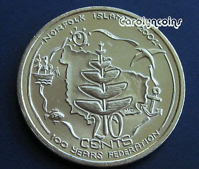 20 Cent Coin UNC 2001 Centenary of Federation Norfolk Island NL Australian 20c | eBay