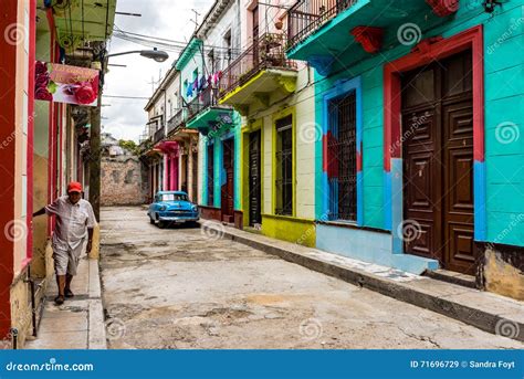 Colorful Houses - Havana, Cuba Editorial Stock Image - Image of pink ...