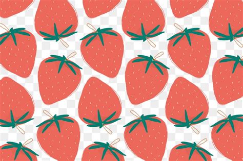 Png hand drawn strawberry pattern | Premium PNG - rawpixel