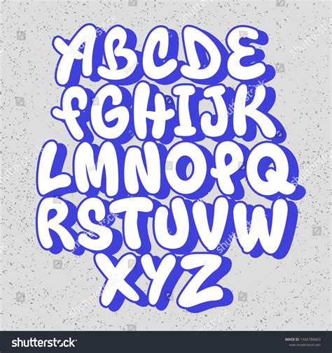 Handmade Street Style Graffiti Font Alphabet Stock Vector (Royalty Free ...