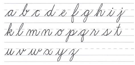 Cursive Writing A to Z, Capital and Small Cursive Letters