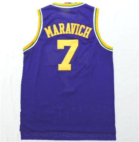 2017 Best Men 44 Pistol Pete Maravich Jersey Retro Uniform Rev 30 New ...