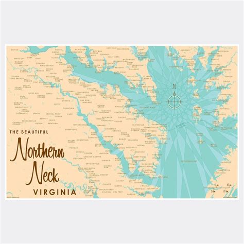 Northern Neck Virginia Paper Print Map Art - Etsy