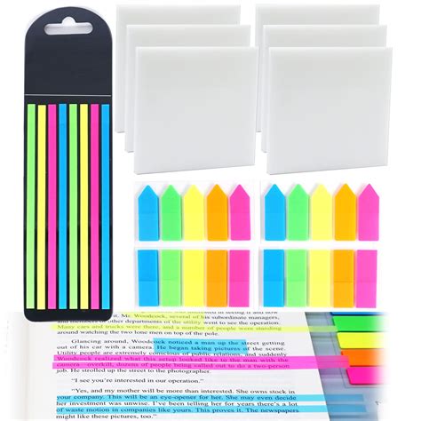 Buy 960Pcs Transparent Sticky Note Pads Set,Clear Sticky Notes Long Page Markers Sticky Index ...