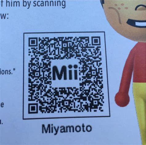 Shigeru Miyamoto - Gold Mii QR code for 3DS - Nintendo Everything