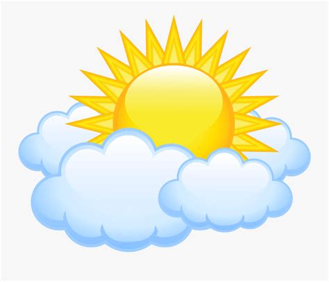 Sun Clipart High Resolution - Sun And Clouds Transparent , Free ...