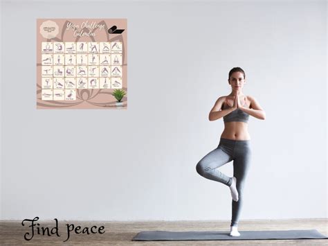 31 Day Yoga Challenge Calendar for Beginners for Your Homeyoga Practice ...