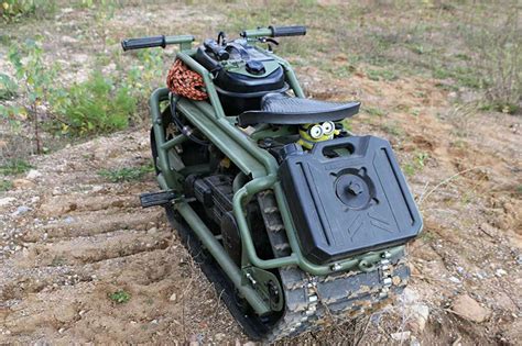 the HAMYAK ATV is an all-terrain, mono-tracked motorcycle