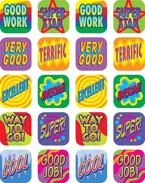 Amazon.com: Teacher Created Resources Good Work Stickers, Multi Color ...