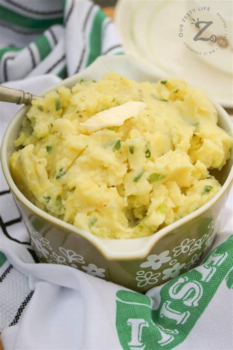 Champ is an easy Irish potato recipe of mashed potatoes, flavored with ...