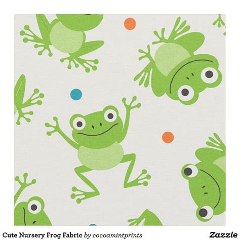 Cute Nursery Frog Fabric | Nursery fabric, Printing on fabric, Childrens fabric