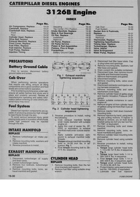 Cat 3406 Valve Adjustment Sequence & Caterpillar Bolt Torque Specs ...