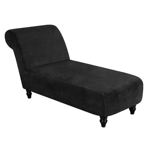 CJC Armless Lounge Chaise Slipcover Velvet Chaise Chair Covers Stretch ...
