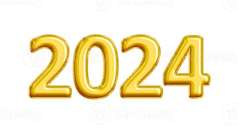 Hd Happy New Year 2024 Yellow Gold Balloons Png Citypng | Images and Photos finder