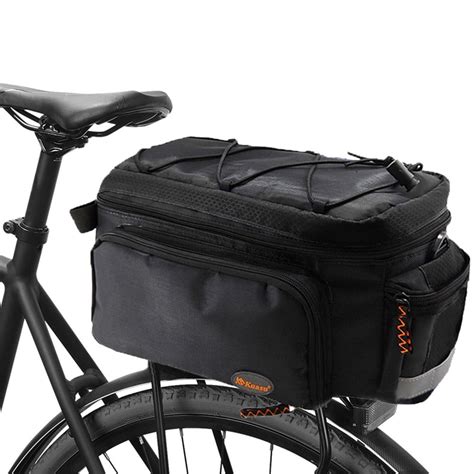 Bicycle Trunk Bag Cycling Rack Pack Bike Rear Bag with Rear Light Clip ...