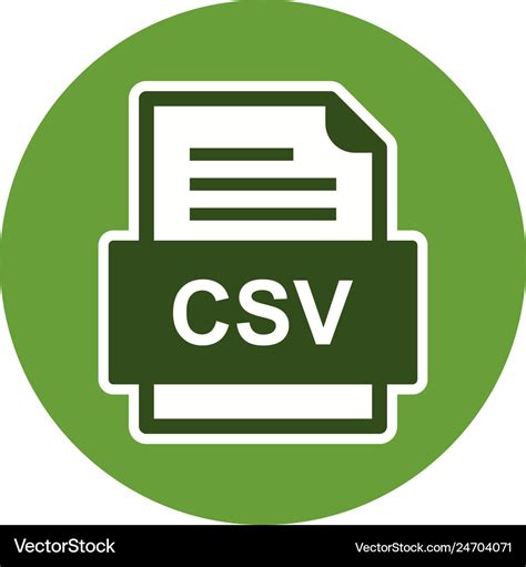 Csv file document icon Royalty Free Vector Image