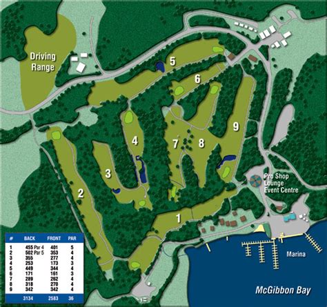 Eagle Point Resort - Golf course map