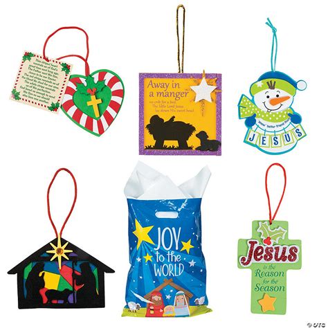 Bulk Nativity Christmas Ornament Craft Kits with Bags for 48