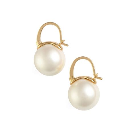 Celine Pearl Earrings Man-made Pearls | Pearl earrings, Real pearl ...