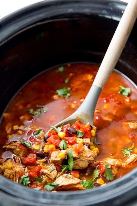 Crockpot Chicken Tortilla Soup - Easy Peasy Meals