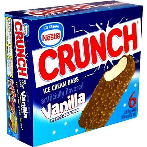 Crunch Ice Cream Bars, Vanilla with Nestle Crunch Coating | Sandwiches ...