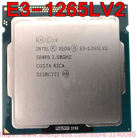 Original Intel CPU Xeon E3 1265LV2 Processor 2.50GHz 8M E3 1265L V2 Quad Core LGA1155 E3 1265L ...