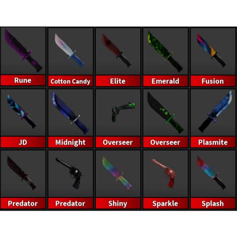 Bundle | MM2 Legendary Weapons - Roblox Game Items - Gameflip