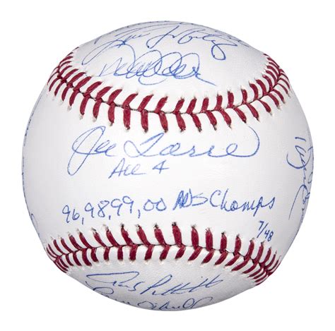 Lot Detail - New York Yankees Dynasty Multi-Signed MLB Selig Baseball With 11 Signatures "96,98 ...