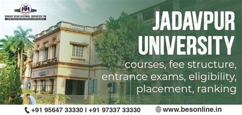 Jadavpur University: Courses, fee structure, eligibility, entrance ...