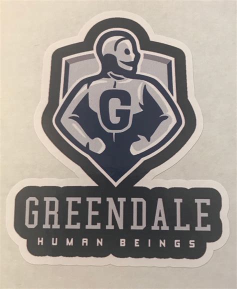 Greendale Human Beings Logo 4x3.5 Color Die Cut Vinyl Decal - Etsy